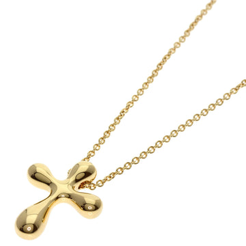 TIFFANY Small Cross Necklace K18 Yellow Gold Women's &Co.