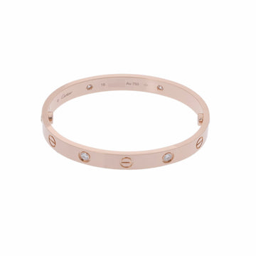 CARTIER Love Bracelet Half Diamond #16 - Women's K18 Pink Gold