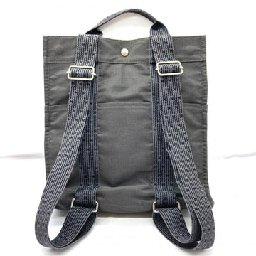 HERMES Air Line Ad MM Backpack  Black x Grey Tote Handbag