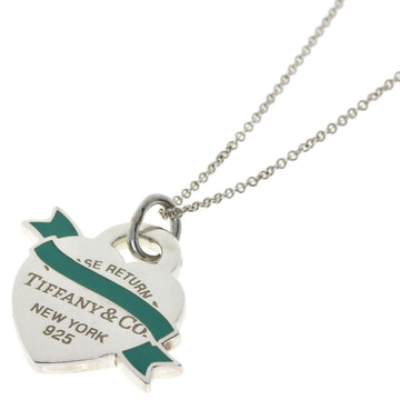 TIFFANY Return to Heart Enamel Necklace Silver Women's &Co.