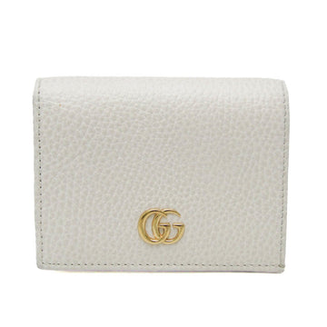 GUCCI Petite Marmont 456126 Women's Leather Wallet [bi-fold] Off-white