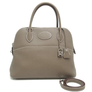 HERMES Bolide 31 R stamped 2014 Women's and Men's Handbag Taurillon Clemence Etoupe [Beige]