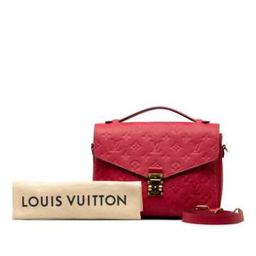 LOUIS VUITTON Monogram Empreinte Pochette Metis MM Handbag Shoulder Bag M44291 Pink Calfskin Women's