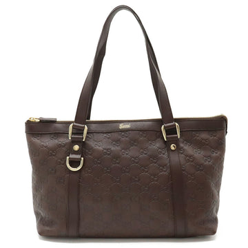 GUCCIssima Tote Bag Shoulder Leather Dark Brown 141470