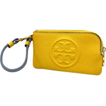 TORY BURCH Coin Purse Card Case Business Wallet Leather Blue Women's