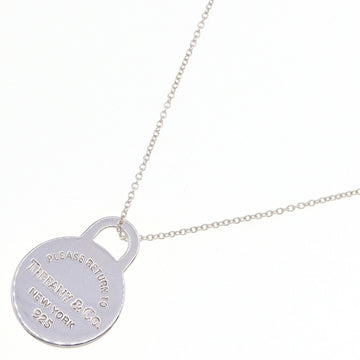 TIFFANY Necklace Return to SV Sterling Silver 925 RTT Round Tag Choker Pendant for Women &Co.