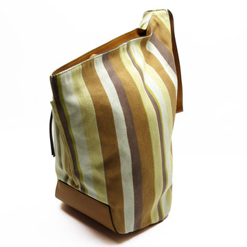 LOEWE Shoulder Bag Anton Canvas/Leather Beige/Multicolor Unisex