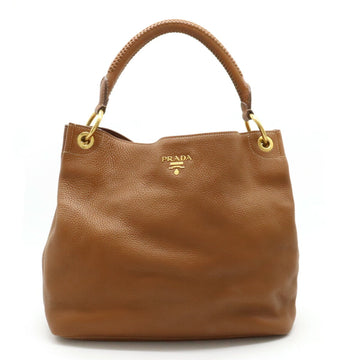 PRADA Shoulder Bag Handbag Leather Brown BR4829