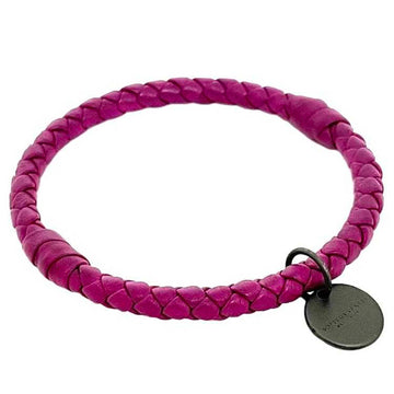 BOTTEGA VENETA Bangle Purple Intrecciato ec-19879 Leather  Bracelet Women's