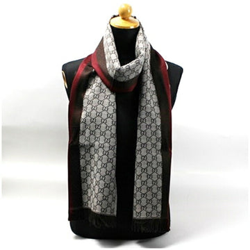 GUCCI scarf shawl GG pattern grey  women's stole