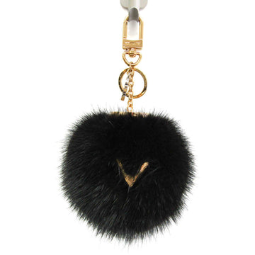 LOUIS VUITTON Bubble V Bag Charm M00008 Keyring [Black,Gold]