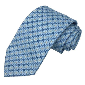 HERMES Necktie Silk Twill Tie Blue PARENTHESES 606252T 02 CRAVATE TWILL 8CM Light CIEL/BLEU/BLANC Men's