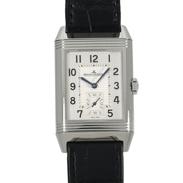 Jaeger-LeCoultre Reverso Classic Large Duo Small Second Q3848420 / 215.8.D4 Silver Black Men's Watch