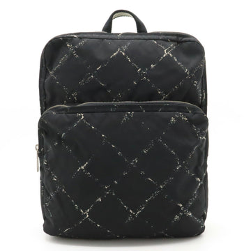 CHANEL Old Travel Line Rucksack Backpack Daypack Nylon Jacquard Black