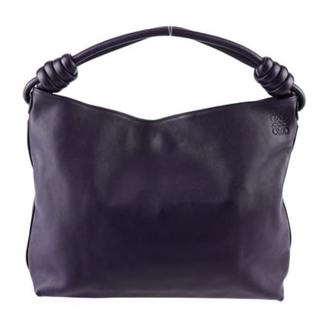LOEWE Flamenco Hobo Small Handbag 334.30.L44 Leather Purple Shoulder Bag Tote