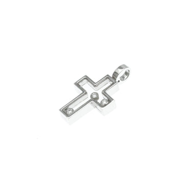 CHOPARD Happy Diamond Cross Top Charm 79/4009 White Gold [18K] Diamond Men,Women Fashion Pendant Necklace [Silver]