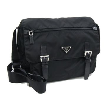 PRADA shoulder bag BT6671 black nylon leather crossbody ladies men