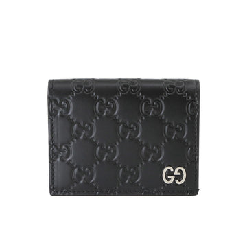 GUCCIssima Compact Wallet Bi-fold Leather Black 522869