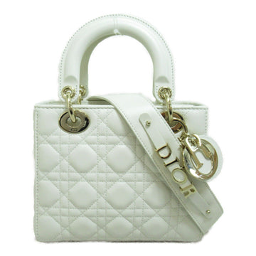 Dior Lady Dior Shoulder Bag White Lambskin [sheep leather] M105380LAV