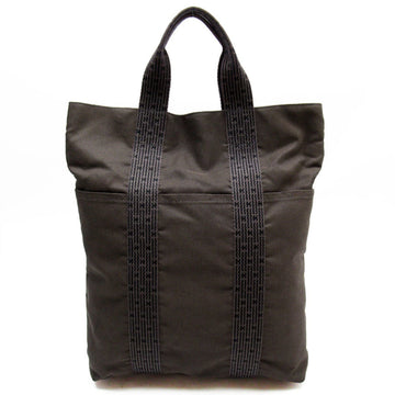 HERMES handbag tote bag Air Line canvas dark grey men's women's w0334a