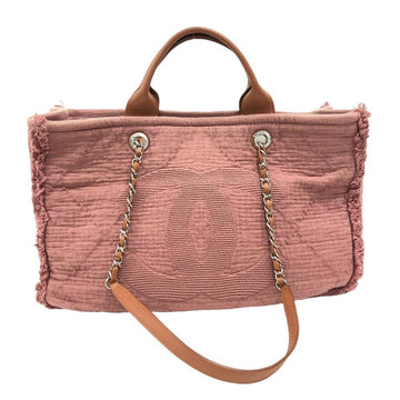 CHANEL Paris Biarritz GM Chain Coco Mark Tote Bag Pink Women's Z0005836