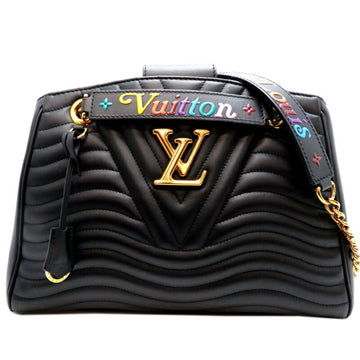 LOUIS VUITTON New Wave Chain Women's Tote Bag M51496 Leather Noir [Black]