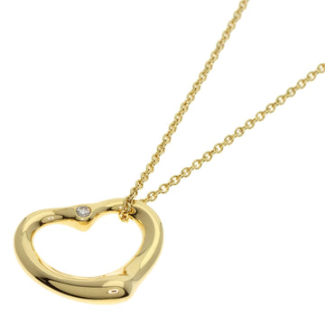 TIFFANY & Co. Heart 2P Diamond Necklace, 18K Yellow Gold, Women's,