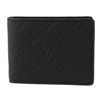 LOUIS VUITTON Portefeuille Multiple Monogram Bi-fold Wallet M82072 Taurillon Leather Black Billfold