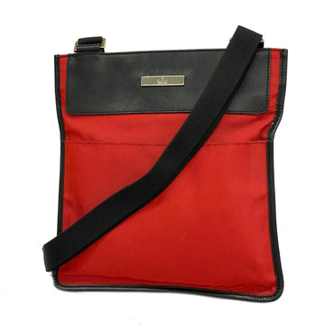 GUCCI Shoulder Bag 019 0348 Nylon Leather Navy Red Men's Women's