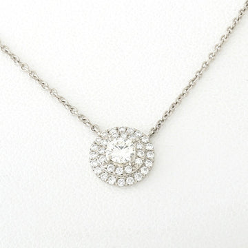 TIFFANY Soleste Diamond Necklace Pt950 44cm L-153533
