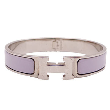 HERMES Bangle Click H Bracelet Women's Silver Purple