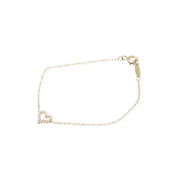 TIFFANY Sentimental Heart Diamond Extra Mini Bracelet Pink Gold [18K] Diamond Charm Bracelet Pink Gold