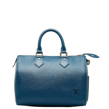 LOUIS VUITTON Epi Speedy 25 Handbag Boston Bag M43015 Toledo Blue Leather Ladies