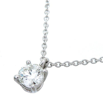 TIFFANY 0.34ct solitaire diamond ladies necklace in Pt950 platinum
