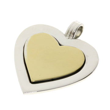 TIFFANY heart motif pendant top silver/K18YG ladies &Co.