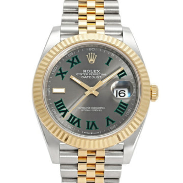 ROLEX Datejust 41 126333 Slate Green Roman Dial Wristwatch Men's