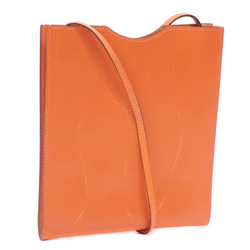 HERMES Omenitu Shoulder Bag Women's Orange Box Calf E Stamp Made Around 2001  Leather