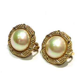 CHRISTIAN DIOR Dior fake pearl gold earrings brand accessories ladies