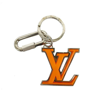 LOUIS VUITTON Keychain Portocle LV Soft M67775 Silver Orange Men's Women's