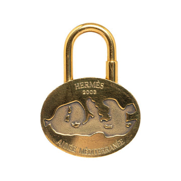 HERMES 2003 Limited Edition Mediterranean Padlock Gold Plated Women's