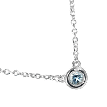 TIFFANY&Co. Visor Yard Necklace Silver 925 Aquamarine Approx. 1.63g I112223031