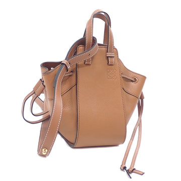 LOEWE Handbag Hammock Drawstring Bag Women's Tan Brown Classic Calf Leather 314.30.V07 A6046566
