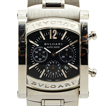 BVLGARI Ashoma Watch A4SCH Automatic Black Dial Stainless Steel Men's