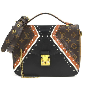 LOUIS VUITTON Handbag Shoulder Bag Monogram Pochette Metis MM Canvas/Leather Brown/Black Gold Women's M43488