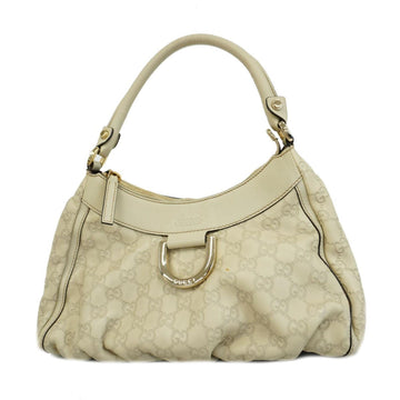GUCCI Handbag ssima 190525 Leather Off-White Women's
