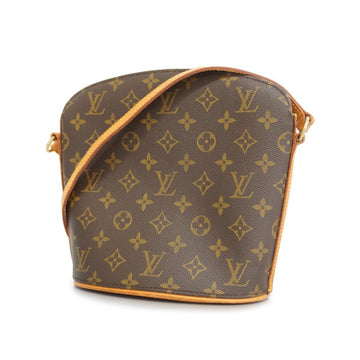 LOUIS VUITTON Shoulder Bag Monogram Drouot M51290 Brown Ladies