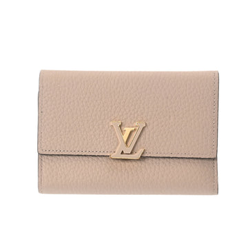 LOUIS VUITTON Portefeuille Capucines Compact Gale M62159 Women's Taurillon Leather Tri-fold Wallet