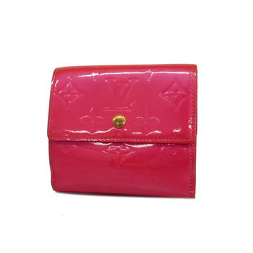 LOUIS VUITTON Tri-fold Wallet Vernis Portemonnay Biecart Credit M91248 Fuchsia Pink Women's