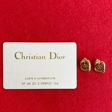 CHRISTIAN DIOR CD motif earrings, ear cuffs, gold, 63856