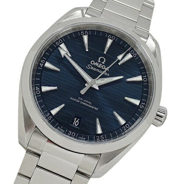 OMEGA Seamaster Aqua Terra 220.10.41.21.03.004 Watch Men's Brand 150m Date Co-Axial Master Chronometer Automatic Winding AT Stainless Steel SS Silver Blue Back Skew Polished